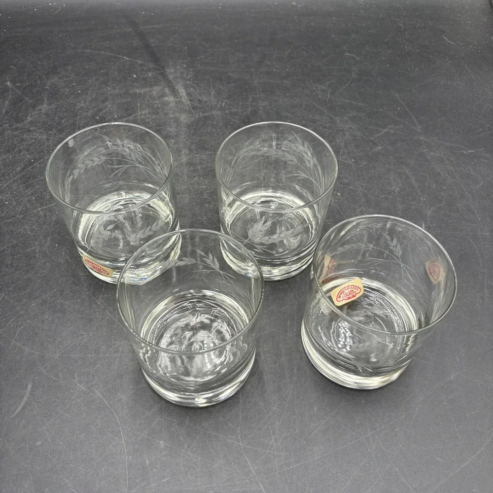 Susquehanna Glass Cafe Crystal Collection Laramie Handcut Rocks Glasses Set of 8